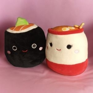 Shozo the Sushi & Raisley the Ramen 5" Food Box Set (no bio tags)